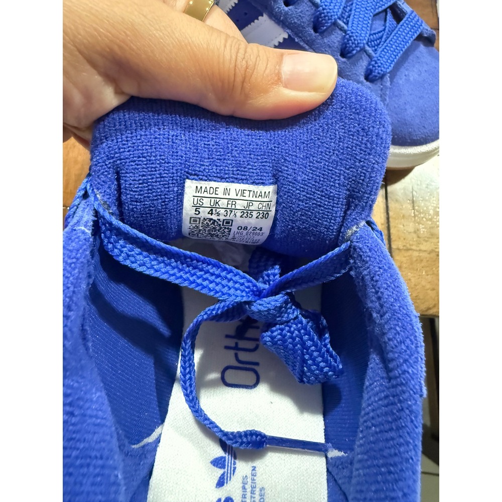 Adidas Campus 00s J Lucid Blue Suede Sneakers Kids Size 5 Gum Sole - Picture 6 of 6